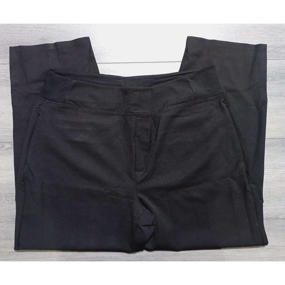 Kirkland Signature Ankle Pants Adult Womens X-Large Black Pull-On Zip Pockets